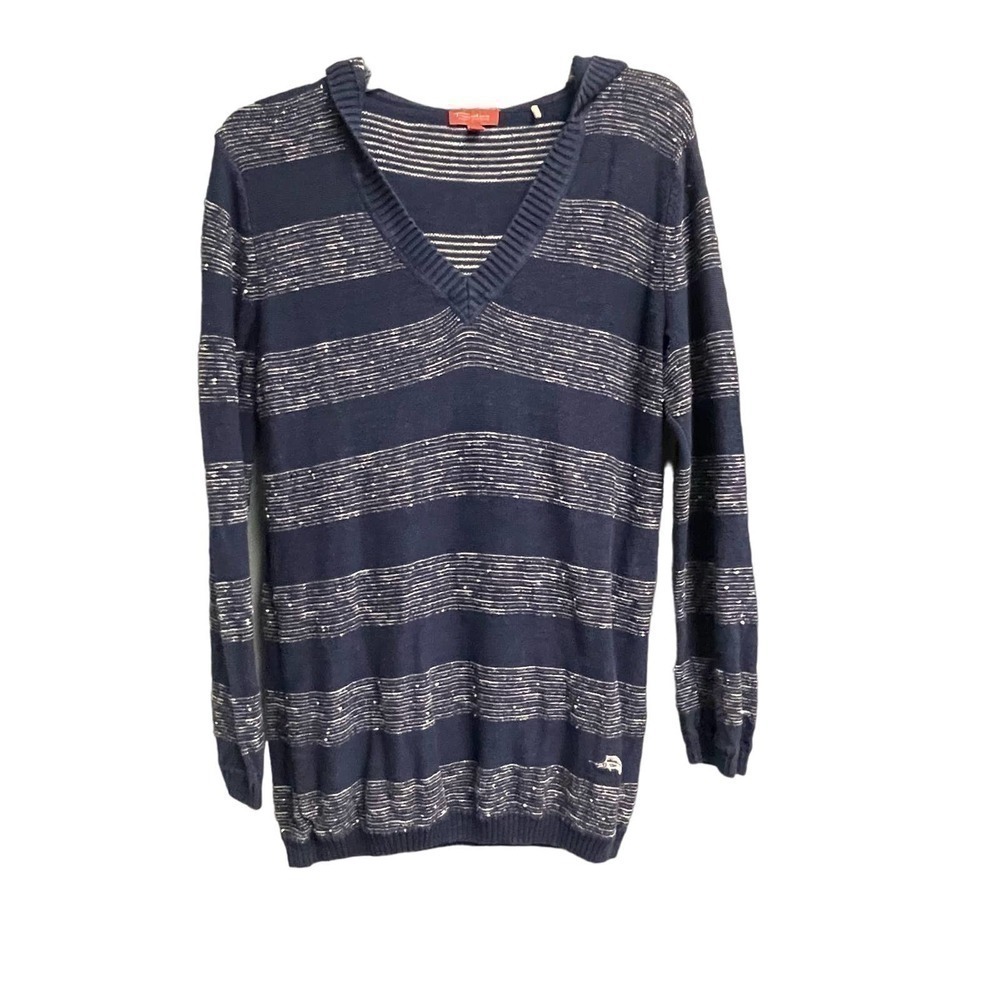 Tommy Bahama Relax Linen Blend Hooded Sweater Size Small EUC - Picture 1 of 4